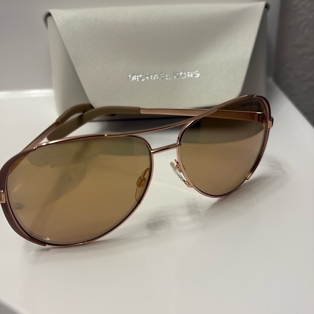Michael Kors Gold Aviator Sunglasses